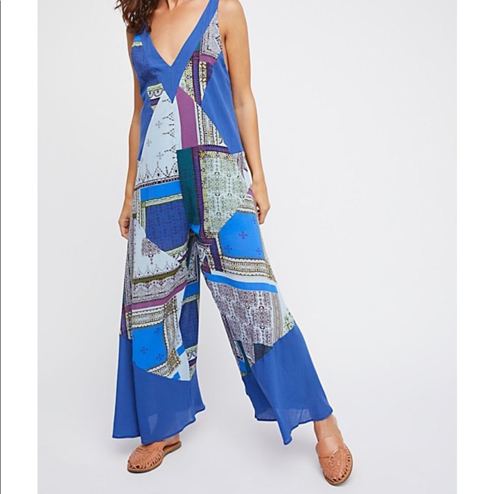 Free People All Patched Up Jumpsuit